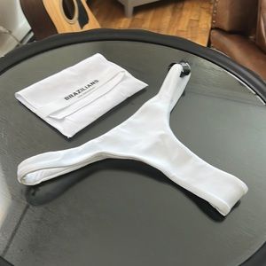 ARK Swimwear White Brazilian Bottom